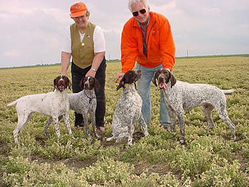 Al and me with Rush, Frieda, Dustin, and Frosty